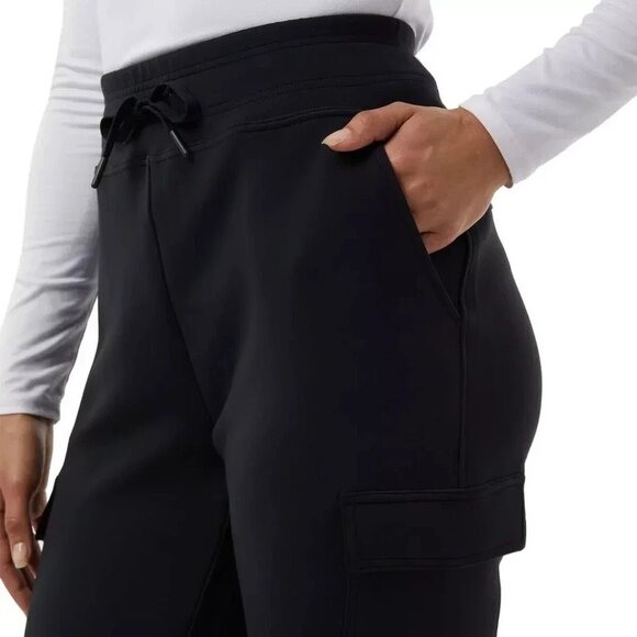 32 Degrees Women S Cargo Jogger Pants Tech Fleece Athletic Elastic Drawstring - Picture 1 of 3